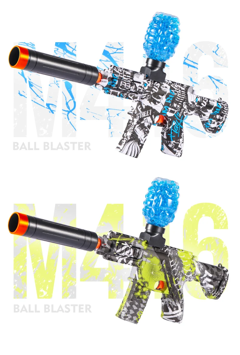 M416 Electric Blaster Gun Toys, Rechargeable Automatic Outdoor Toys for Team Family Activities, Perfect Gift(Bullets Excluded)