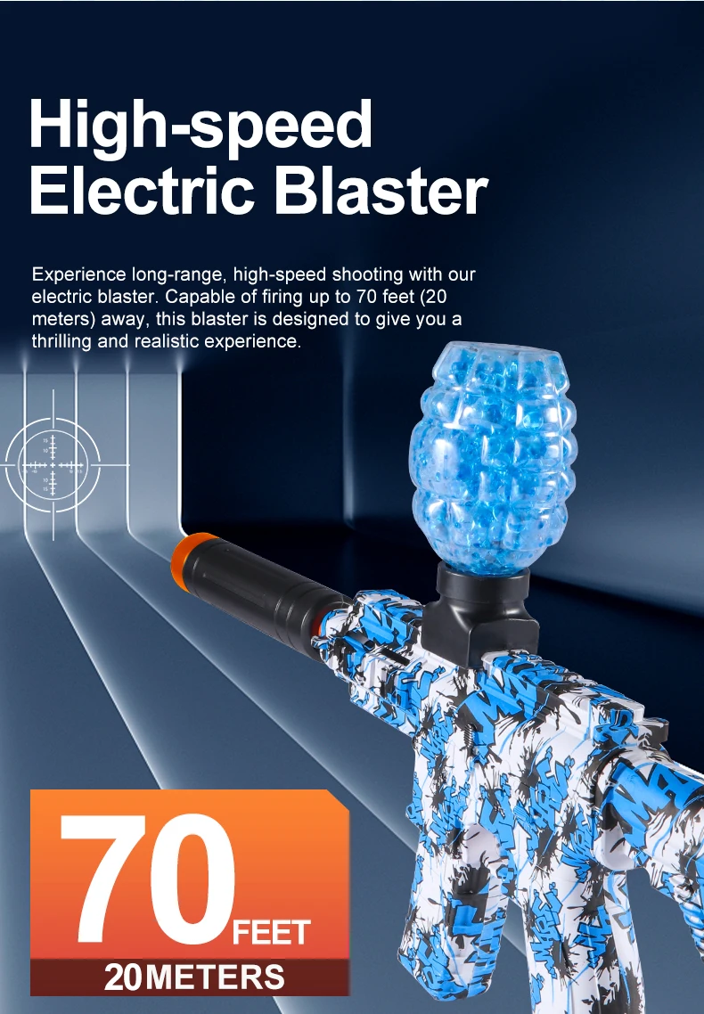 M416 Electric Blaster Gun Toys, Rechargeable Automatic Outdoor Toys for Team Family Activities, Perfect Gift(Bullets Excluded)
