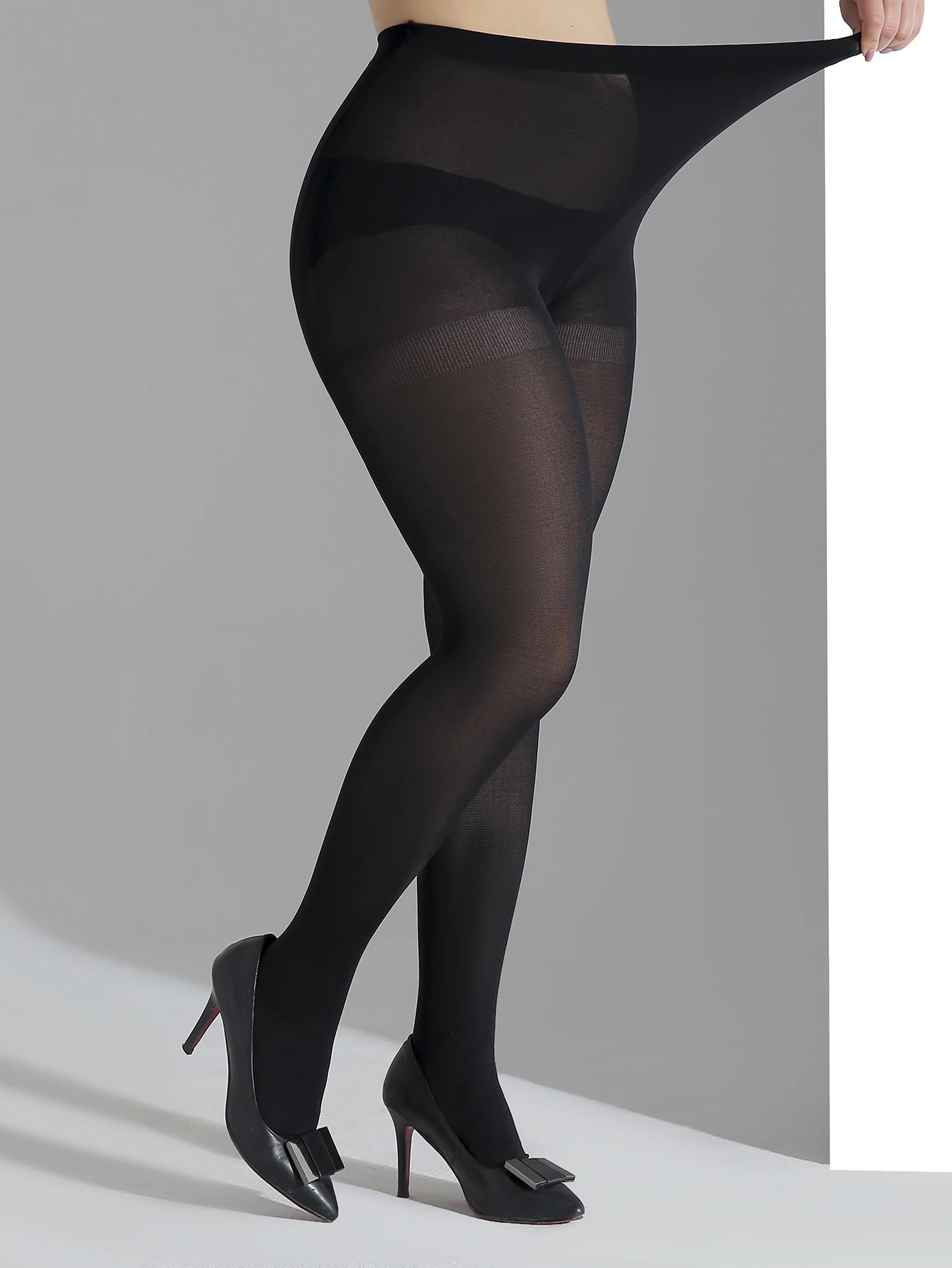 A PAIRS Transparent Black Solid Color Plus Size Pantyhose Ultra-thin Nylon Stocking Korea Slim High Quality Tights