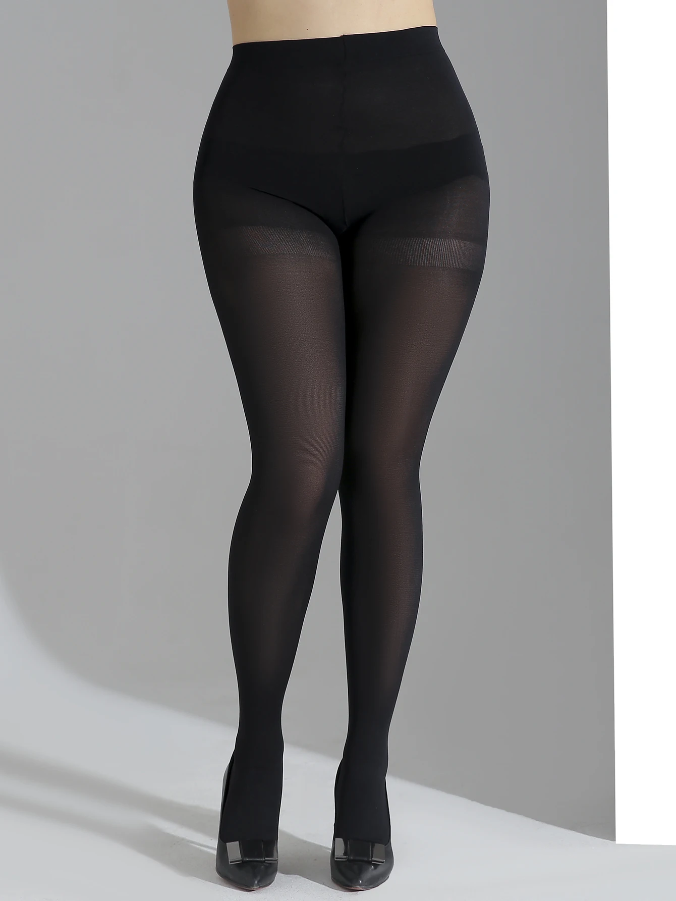 A PAIRS Transparent Black Solid Color Plus Size Pantyhose Ultra-thin Nylon Stocking Korea Slim High Quality Tights
