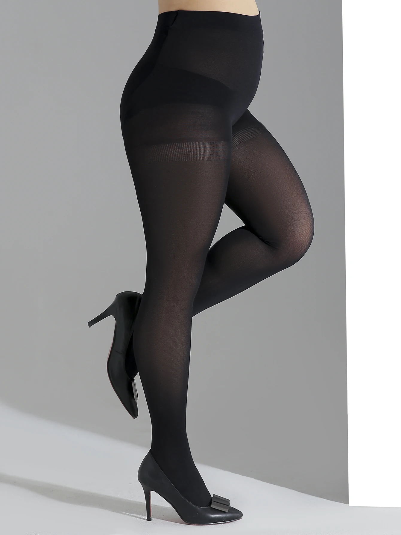 A PAIRS Transparent Black Solid Color Plus Size Pantyhose Ultra-thin Nylon Stocking Korea Slim High Quality Tights