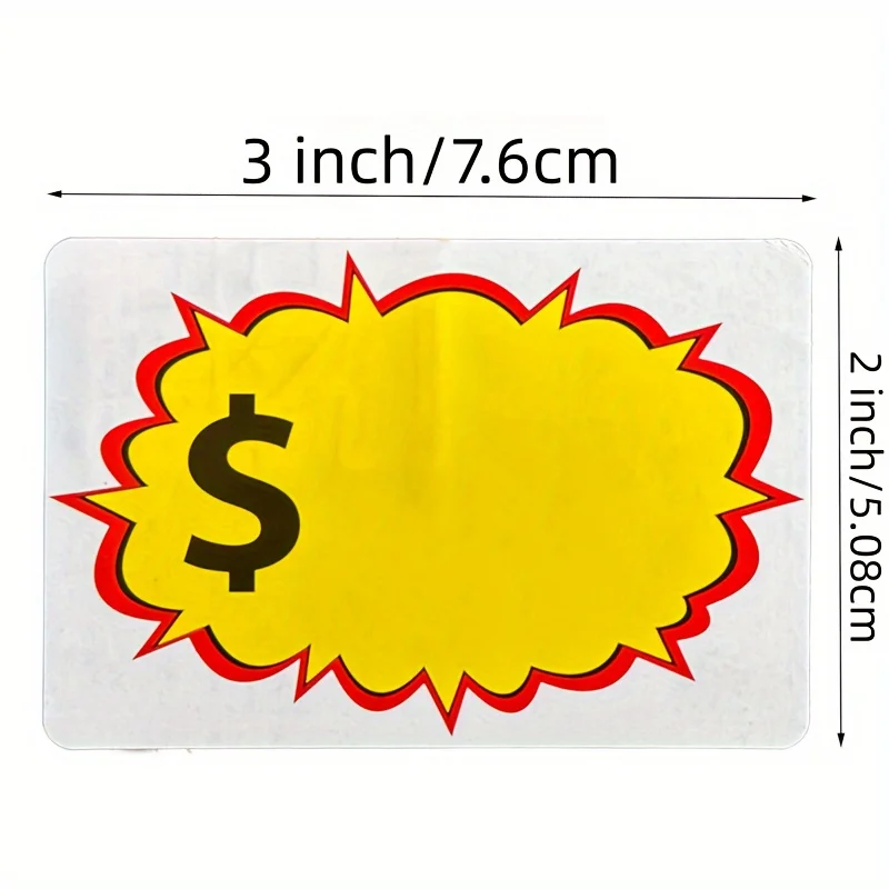 Garage Sale Stickers, 120 Pcs Yard Sale Price Stickers with Large Blank Space to Write Pricing(2"x3")
