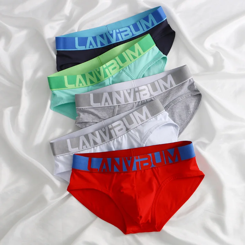 Mens Underwear New Brand Antibacterial Brief Soft Cotton Solid Male Stretch U Convex Pouch Solid Cuecas Shorts Slips Underpants