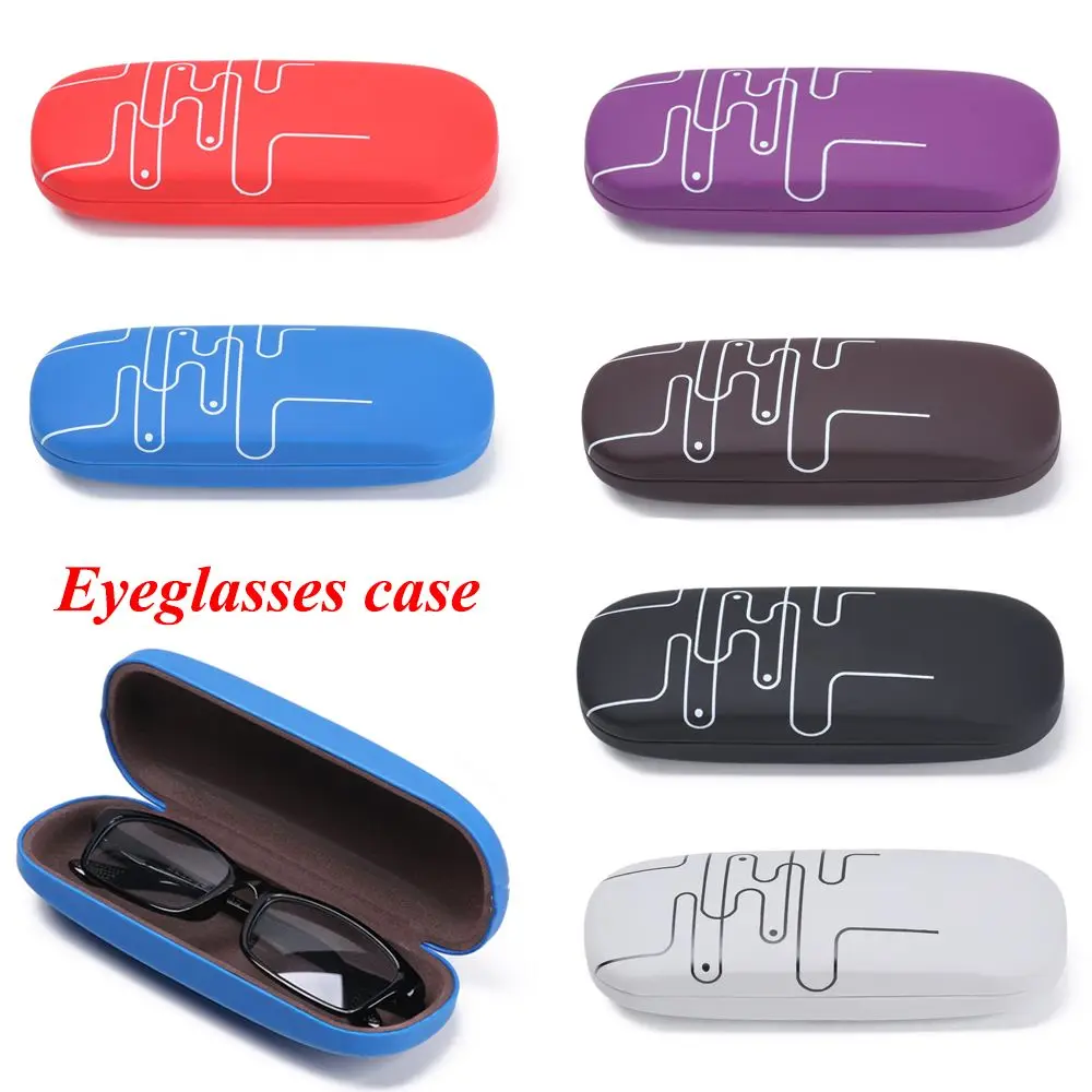 1Pcs 2019 New Fashion Men Women Kids Leather Eye Glasses Hard Shell Protector Reading Eyewear Case Portable Sunglasses Box Case