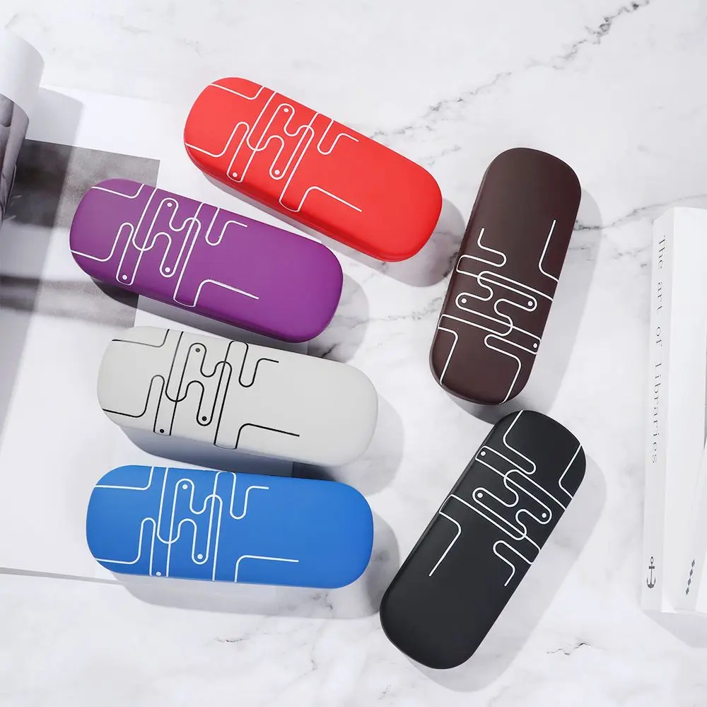 1Pcs 2019 New Fashion Men Women Kids Leather Eye Glasses Hard Shell Protector Reading Eyewear Case Portable Sunglasses Box Case