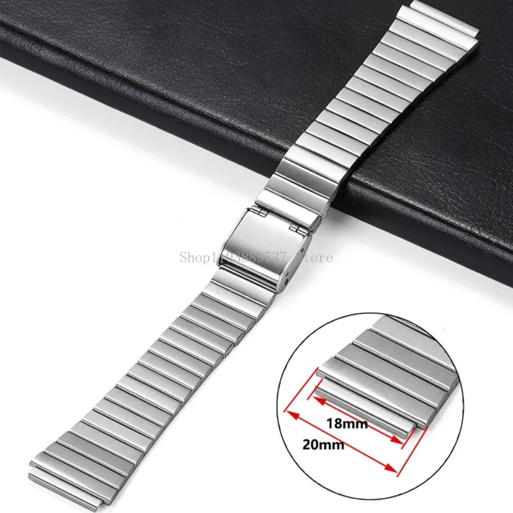 for Casio Stainless Steel Strap 18mm Metal Watchband for A158/A159/AQ230/F91W/AE1200/AE1300/B650/AQ230 Square Bracelet Wristbelt