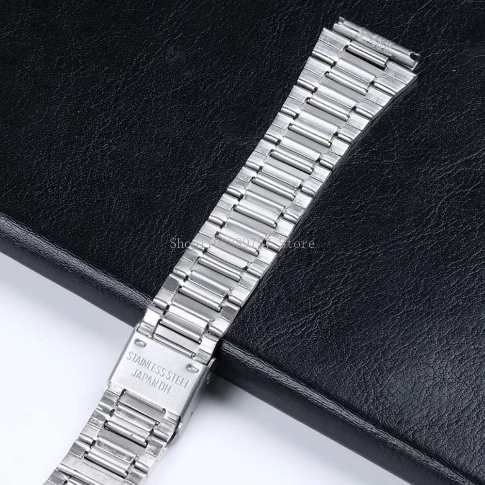 for Casio Stainless Steel Strap 18mm Metal Watchband for A158/A159/AQ230/F91W/AE1200/AE1300/B650/AQ230 Square Bracelet Wristbelt
