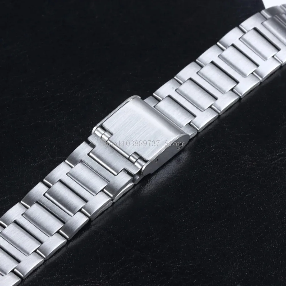 for Casio Stainless Steel Strap 18mm Metal Watchband for A158/A159/AQ230/F91W/AE1200/AE1300/B650/AQ230 Square Bracelet Wristbelt