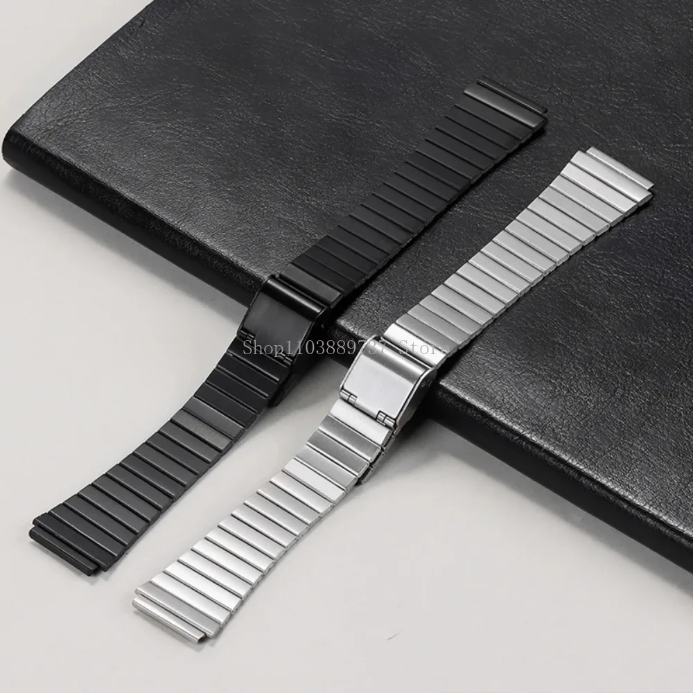 for Casio Stainless Steel Strap 18mm Metal Watchband for A158/A159/AQ230/F91W/AE1200/AE1300/B650/AQ230 Square Bracelet Wristbelt