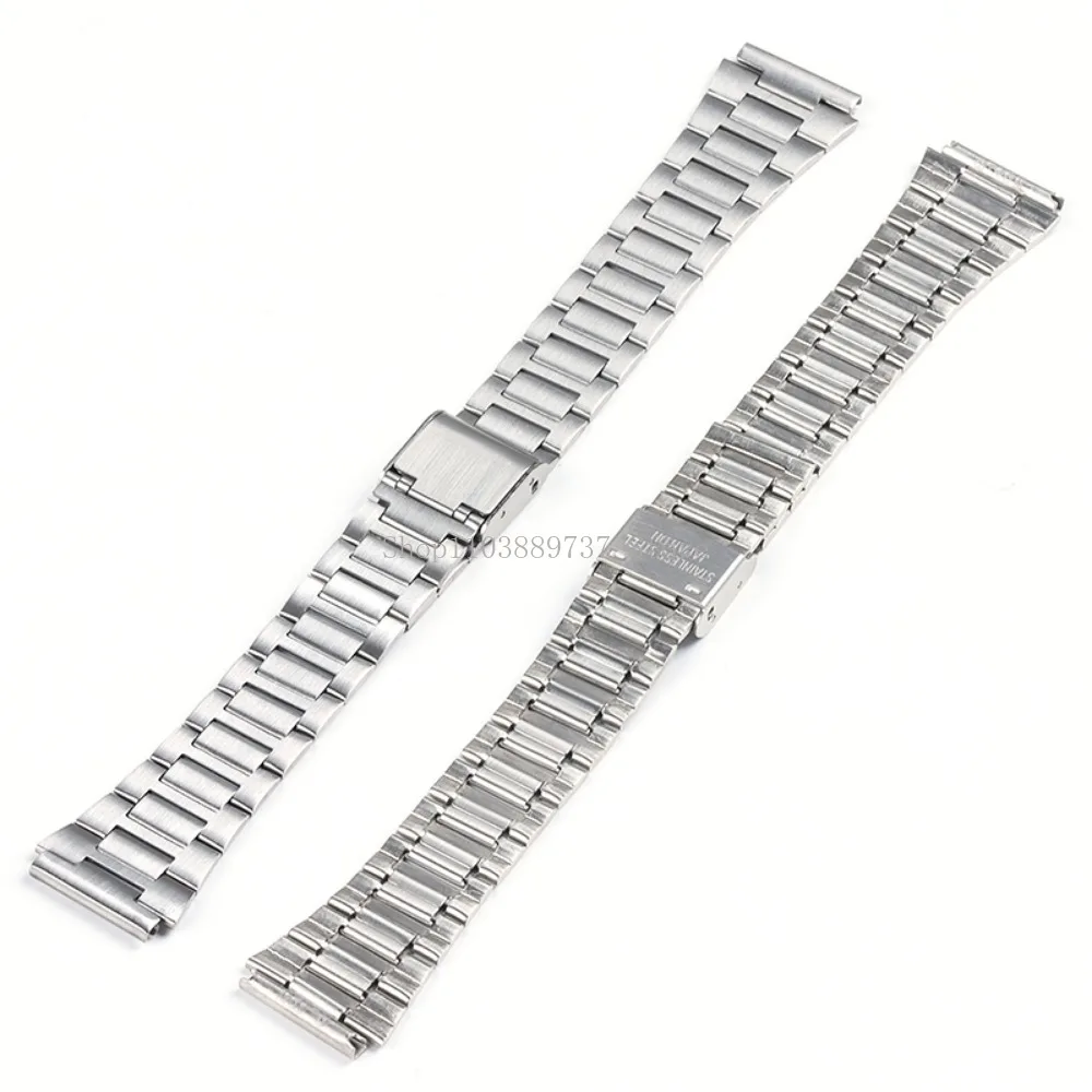 for Casio Stainless Steel Strap 18mm Metal Watchband for A158/A159/AQ230/F91W/AE1200/AE1300/B650/AQ230 Square Bracelet Wristbelt