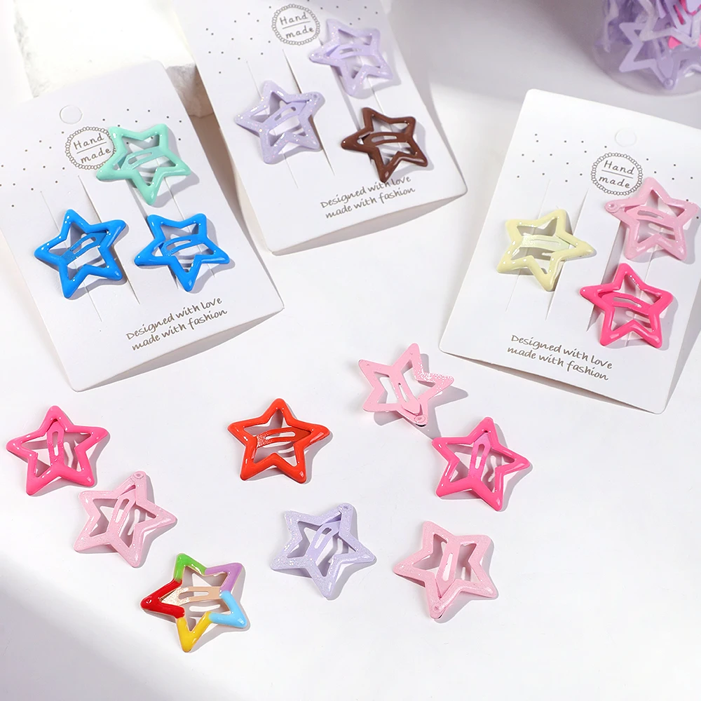 20 Colorful Star BB Hair Clips For Girls Children Lovely Hair Decorate Hairpins Barrettes Headwear Kids Hair Accessories