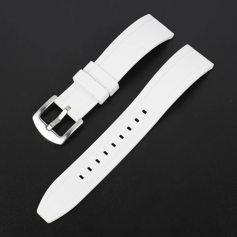 Quality Fluoro Rubber Watch Strap 18mm 19mm 20mm 21mm 22mm 24mm Sport Watchband Black Green Wristband With Quick Release Band
