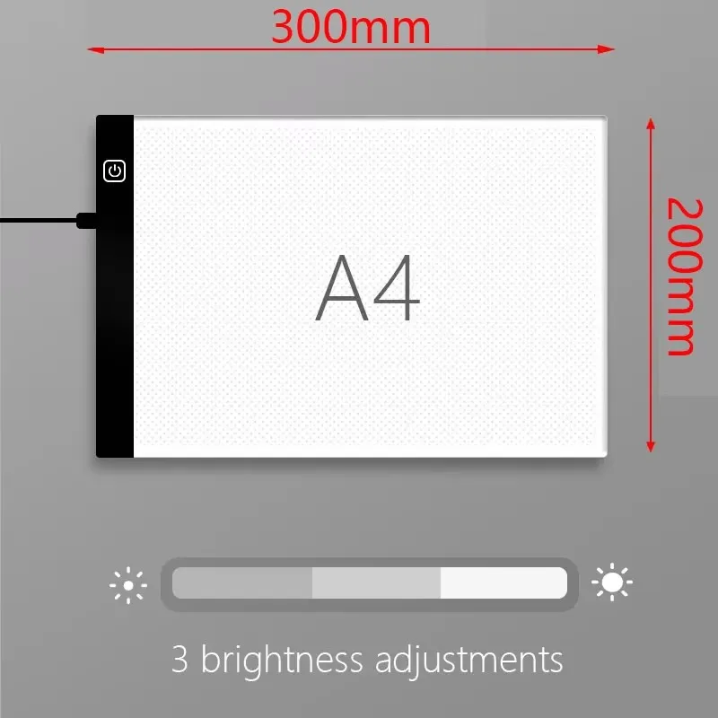 A4/A5 LED Drawing Copying Table Transparent Copying Table Single-brightness Light vs. Three-level Brightness Light