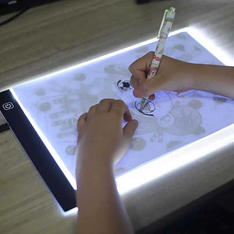 A4/A5 LED Drawing Copying Table Transparent Copying Table Single-brightness Light vs. Three-level Brightness Light