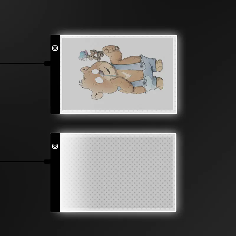 A4/A5 LED Drawing Copying Table Transparent Copying Table Single-brightness Light vs. Three-level Brightness Light