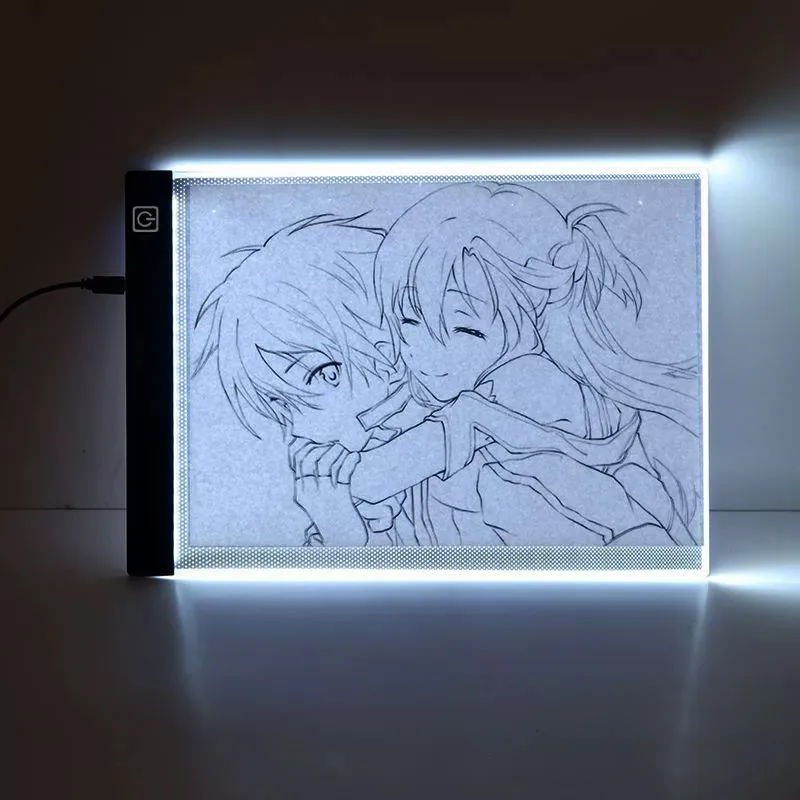 A4/A5 LED Drawing Copying Table Transparent Copying Table Single-brightness Light vs. Three-level Brightness Light