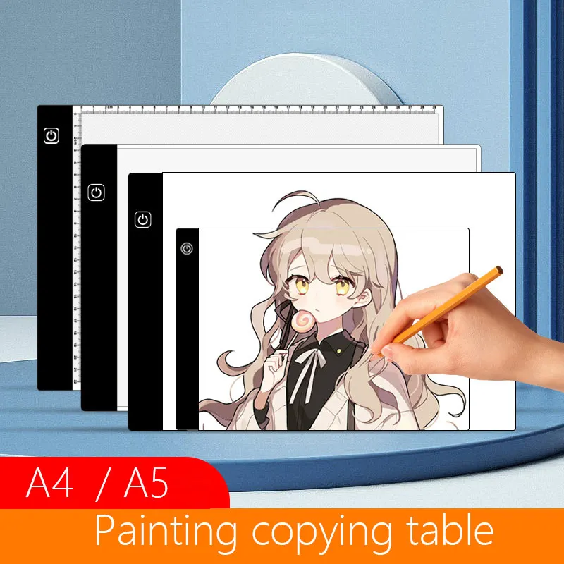 A4/A5 LED Drawing Copying Table Transparent Copying Table Single-brightness Light vs. Three-level Brightness Light
