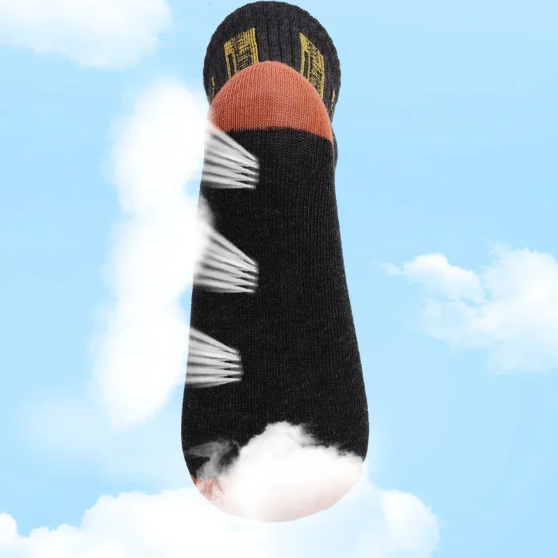 5Pairs Mens Cotton Sports Socks Spring and Autumn Leisure Sweat Absorbent Comfortable Breathable Basketball Socks Meias EU 38-43