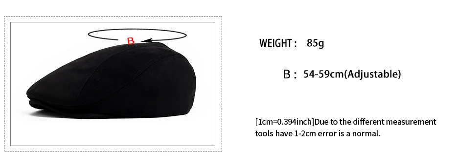 New Suede Autumn Winter Beret Fashion Vintage Men Women Newsboy Hat Casual Flat Visor Cap Berets For 54-58cm Head Circum Ference