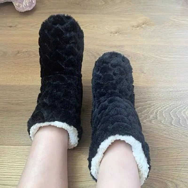 2026 Winter Adult Thick Warm Floor Shoes High Tube Non-Slip Indoor Cotton Shoes Plush Home Slippers Shoes Men And Women