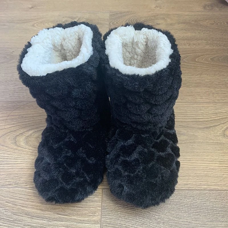 2026 Winter Adult Thick Warm Floor Shoes High Tube Non-Slip Indoor Cotton Shoes Plush Home Slippers Shoes Men And Women