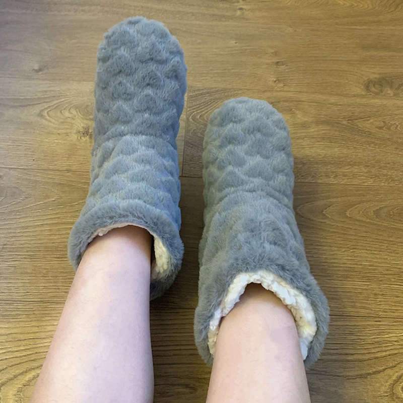 2026 Winter Adult Thick Warm Floor Shoes High Tube Non-Slip Indoor Cotton Shoes Plush Home Slippers Shoes Men And Women