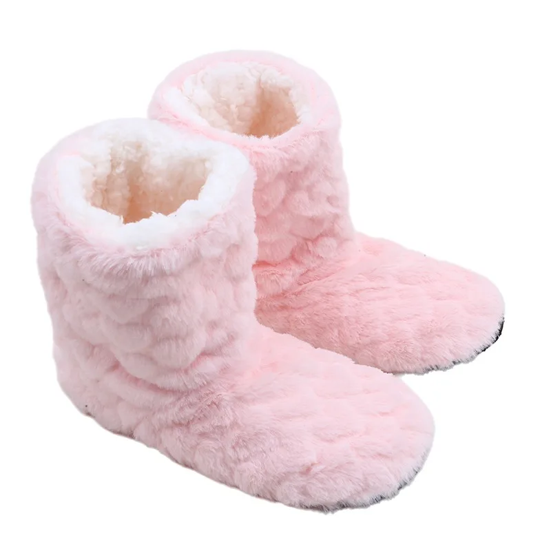 2026 Winter Adult Thick Warm Floor Shoes High Tube Non-Slip Indoor Cotton Shoes Plush Home Slippers Shoes Men And Women