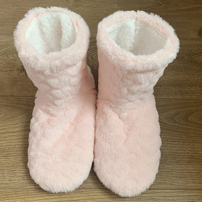 2026 Winter Adult Thick Warm Floor Shoes High Tube Non-Slip Indoor Cotton Shoes Plush Home Slippers Shoes Men And Women