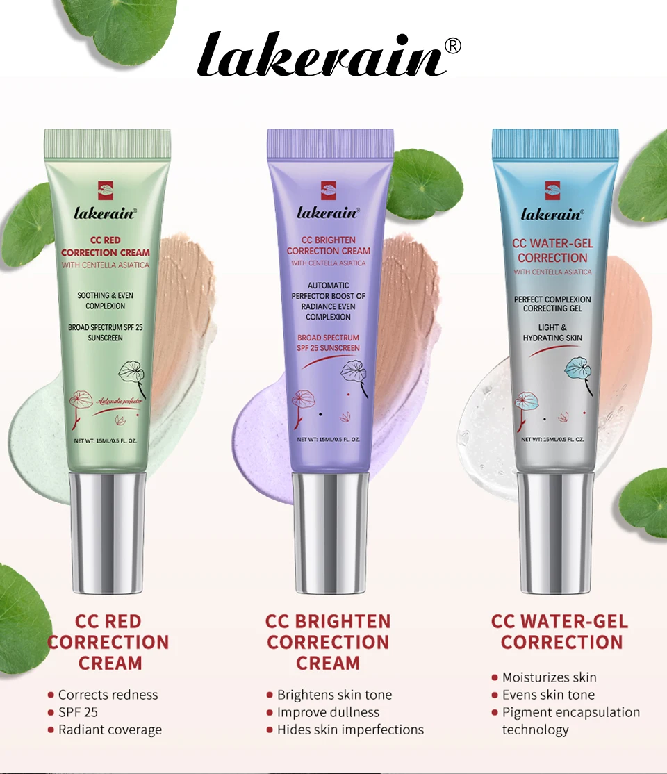 Moisturizing Correcting CC Cream Waterproof Anti-sweat Makeup Before Concealer Lasting Women Makeup Protect Skin erborian Make