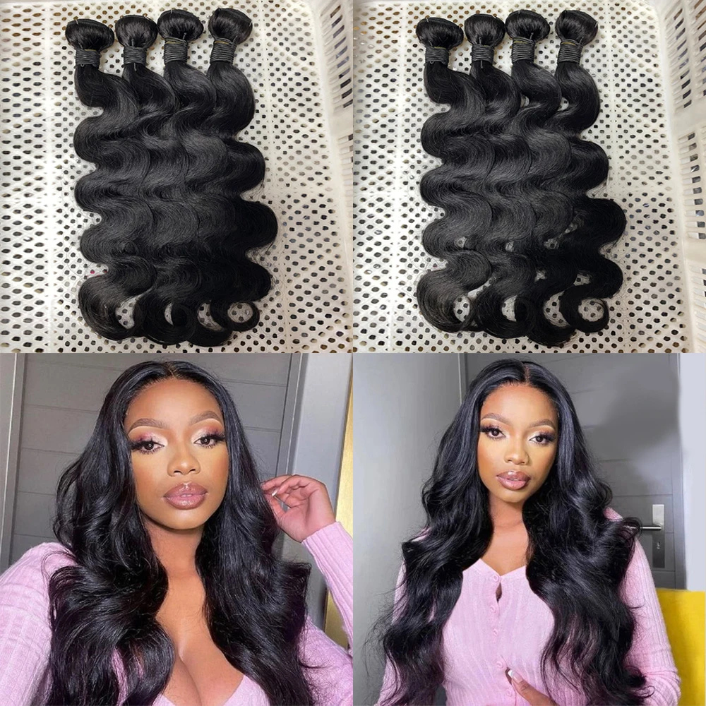 12A 24inch Body Wave Human Hair Bundles 100% Brazilian Raw Hair Bundles for Women 1/3/4 Thick Bundles 3 Days Delivery 10-32Inch Bundles 100% Human Hair Extensions Soft Smooth Bundles Deals No Tangle Shedding Unprocessed Virgin Human Hair Bundles and Wea