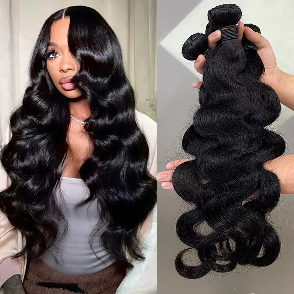 12A 24inch Body Wave Human Hair Bundles 100% Brazilian Raw Hair Bundles for Women 1/3/4 Thick Bundles 3 Days Delivery 10-32Inch Bundles 100% Human Hair Extensions Soft Smooth Bundles Deals No Tangle Shedding Unprocessed Virgin Human Hair Bundles and Wea