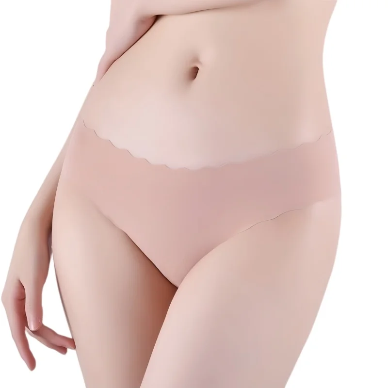 3Pcs/Set Women Ice Silk Panties Low Rise Briefs Invisible Seamless Underwear Female Underpants Sexy Lingerie Bottoms XS-XL