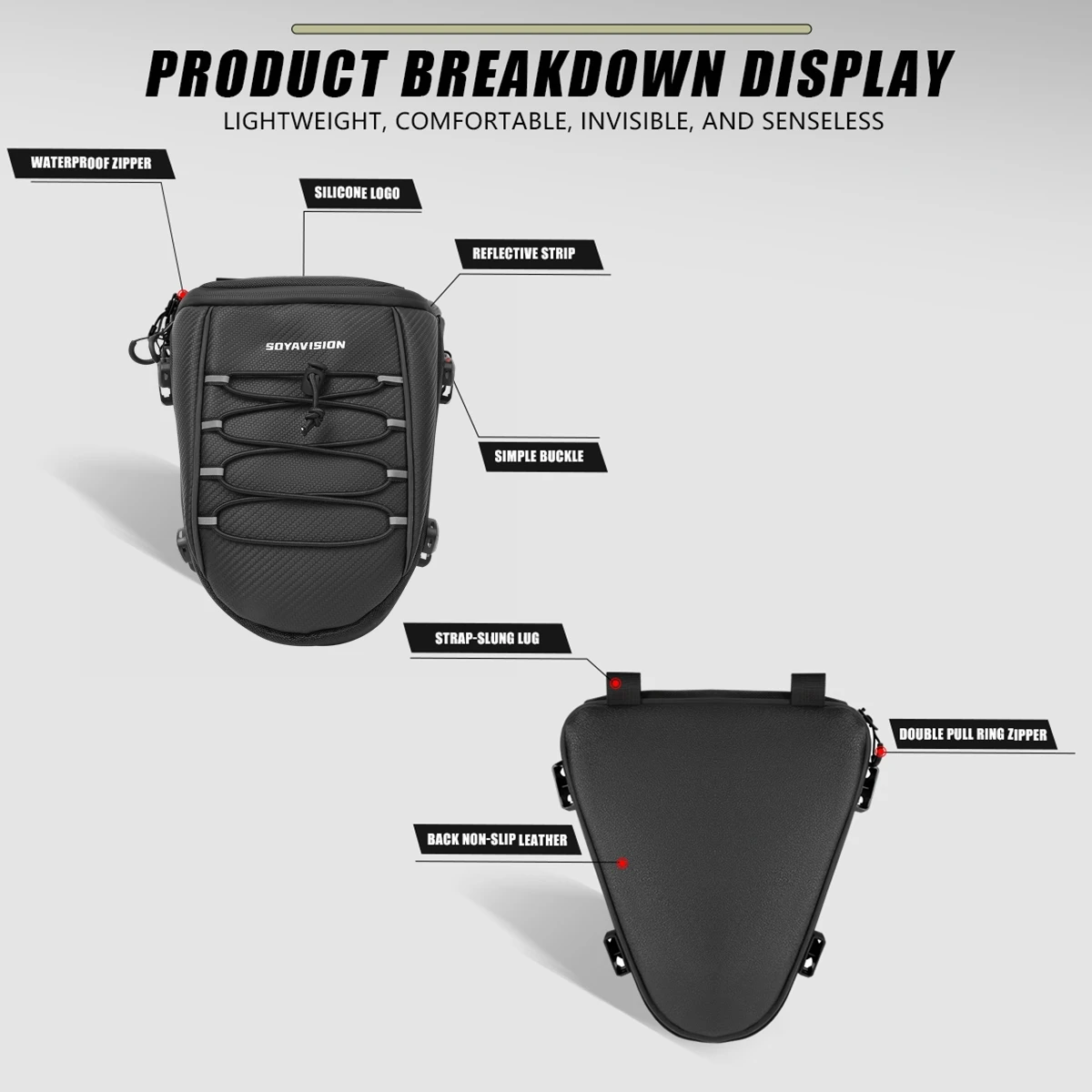 Waterproof Motorcycle Rear Seat Bag Multifunction Crossbody Shoulder Bag Motorcycle Tail Bag for Harley BMW Honda Motocross