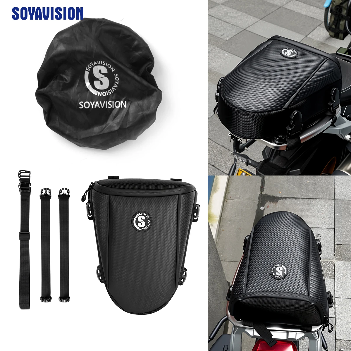 Waterproof Motorcycle Rear Seat Bag Multifunction Crossbody Shoulder Bag Motorcycle Tail Bag for Harley BMW Honda Motocross