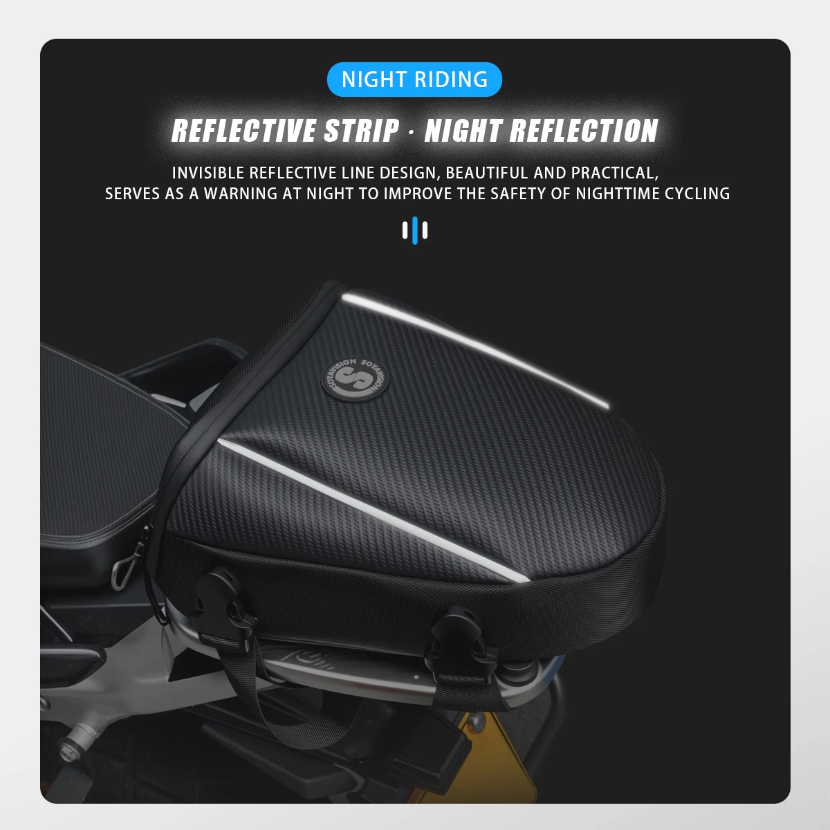 Waterproof Motorcycle Rear Seat Bag Multifunction Crossbody Shoulder Bag Motorcycle Tail Bag for Harley BMW Honda Motocross