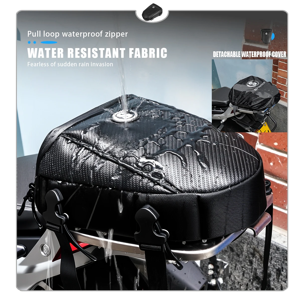 Waterproof Motorcycle Rear Seat Bag Multifunction Crossbody Shoulder Bag Motorcycle Tail Bag for Harley BMW Honda Motocross