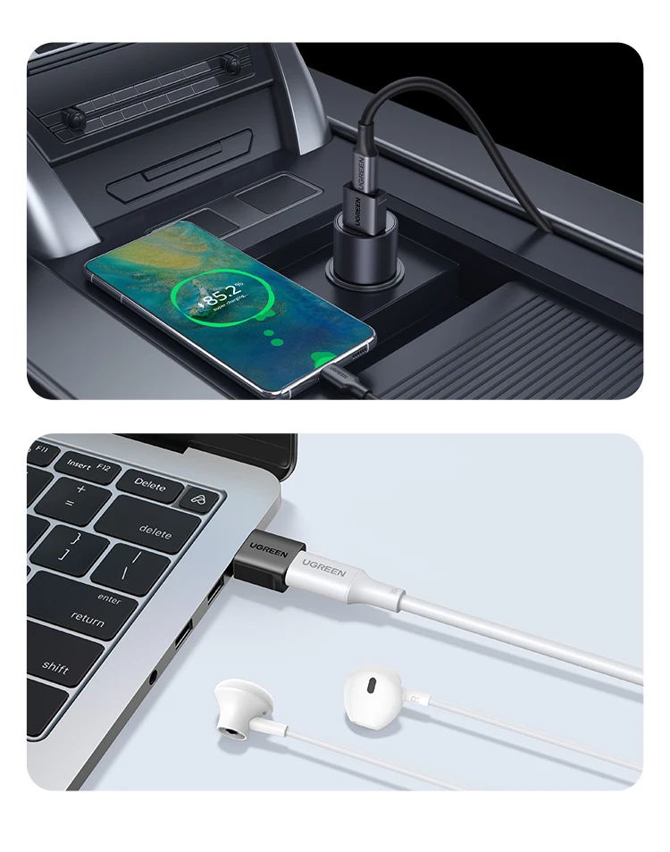 UGREEN USB 3.1 Type C OTG Adapter USB A Male to USB C Female Cable Converters For Macbook Samsung S10 Huawei USB To Type-c OTG