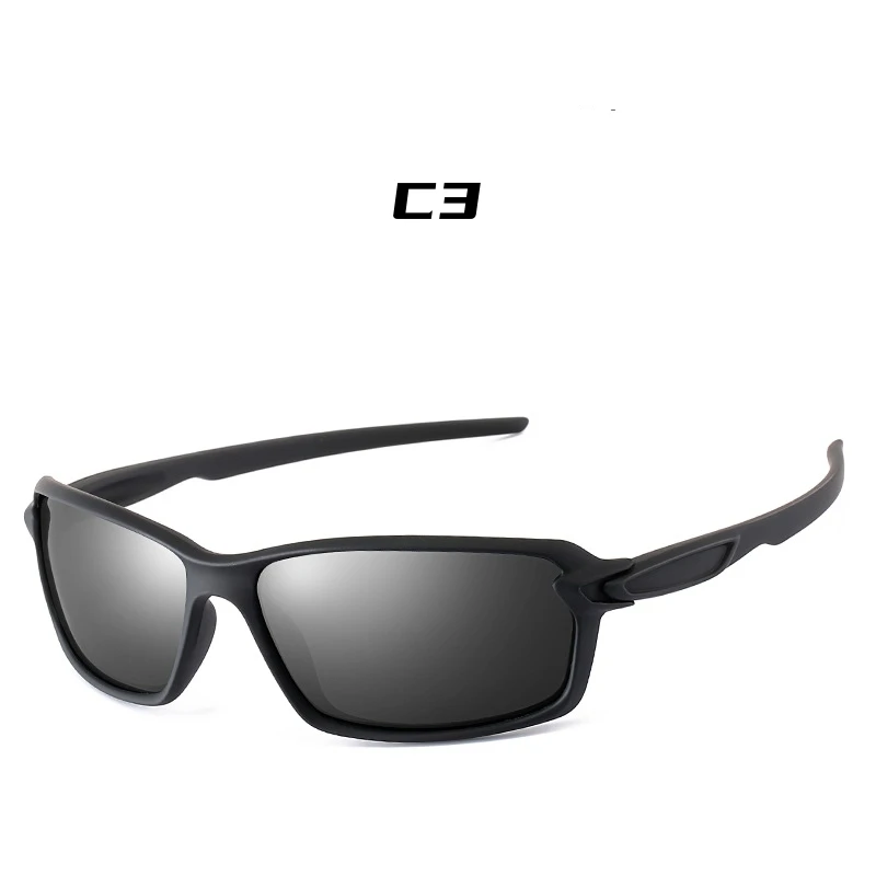 Men's Sports Cycling Polarized Sunglasses for Outdoor, Fishing, Traveling, Driving Square Frame Glasses