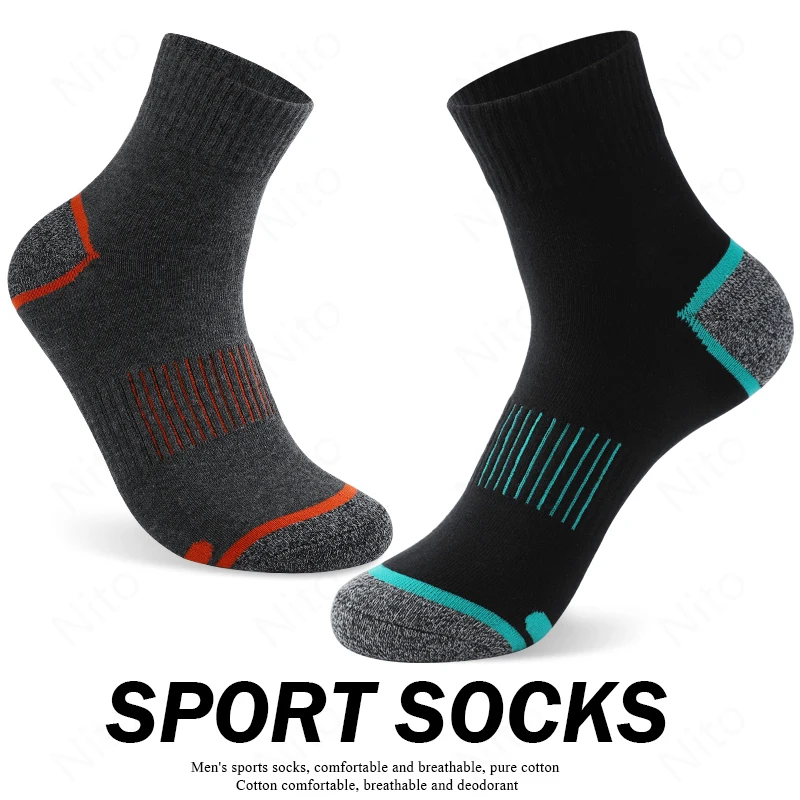 High Quality Lot Men's Socks Casual Breathable Run Sports Socks 5 Pairs Male Cotton Socks Winter Black Socks Men Large size38-45
