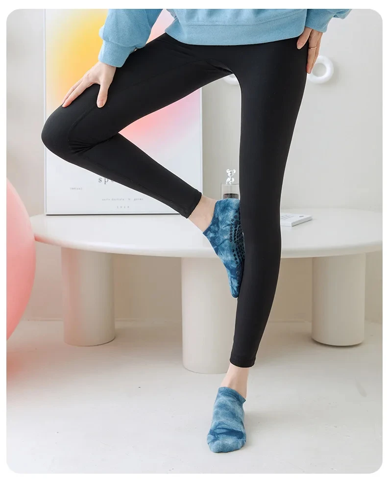 High Quality Cotton Non Slip Yoga Socks For Women Color Anklet Anti-Skid Pilates Barre Trampoline Fitness Sports Training Sock