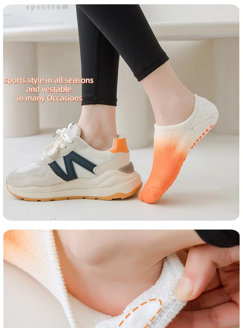 High Quality Cotton Non Slip Yoga Socks For Women Color Anklet Anti-Skid Pilates Barre Trampoline Fitness Sports Training Sock