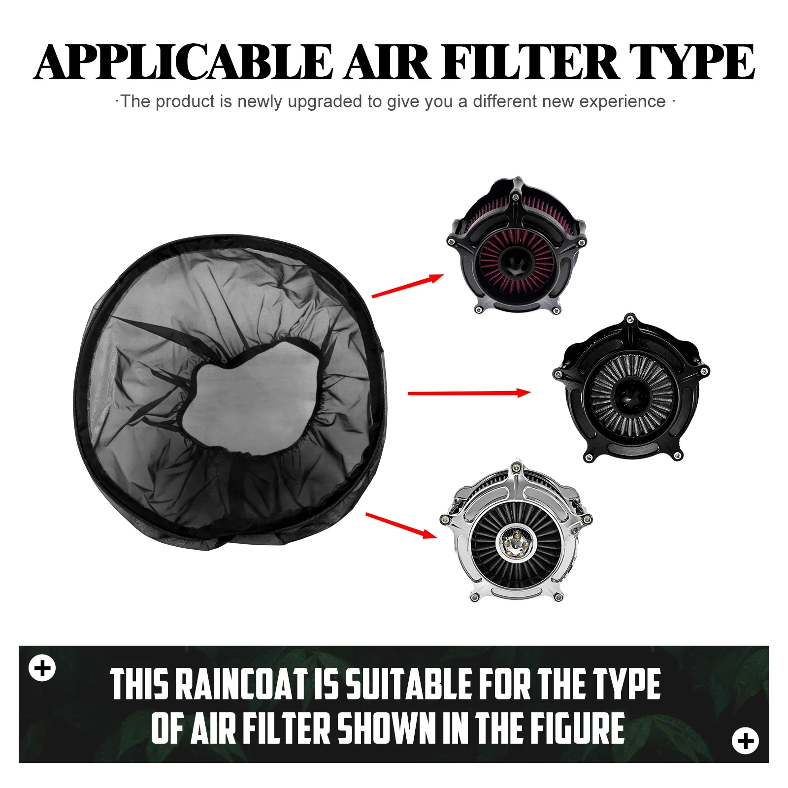 Motorcycle Air Filter Rain Sock Air Cleaner Breathable Waterproof Dustproof Cover For Harley Touring FLHR Sportster Softail Dyna