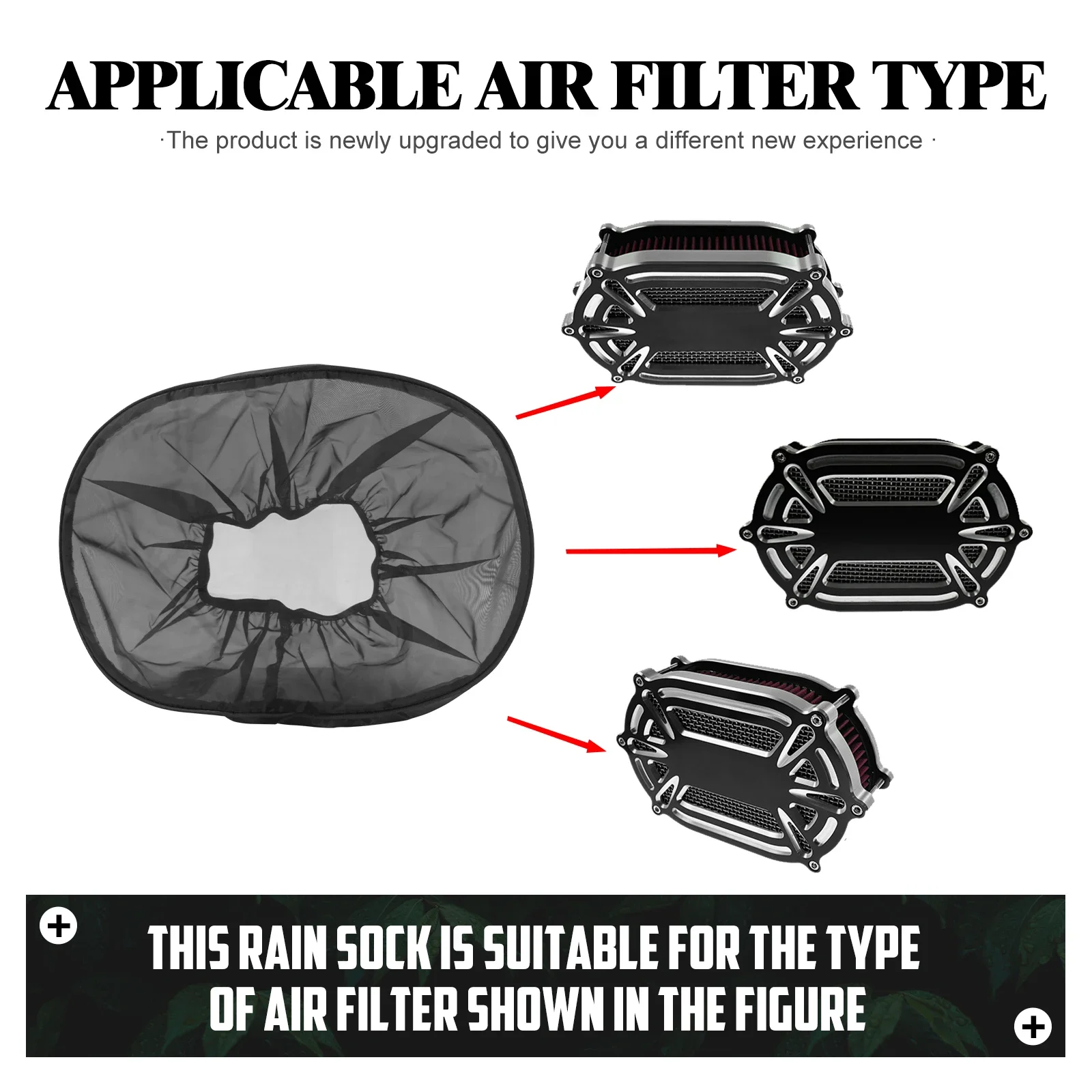 Motorcycle Air Filter Rain Sock Air Cleaner Breathable Waterproof Dustproof Cover For Harley Touring FLHR Sportster Softail Dyna