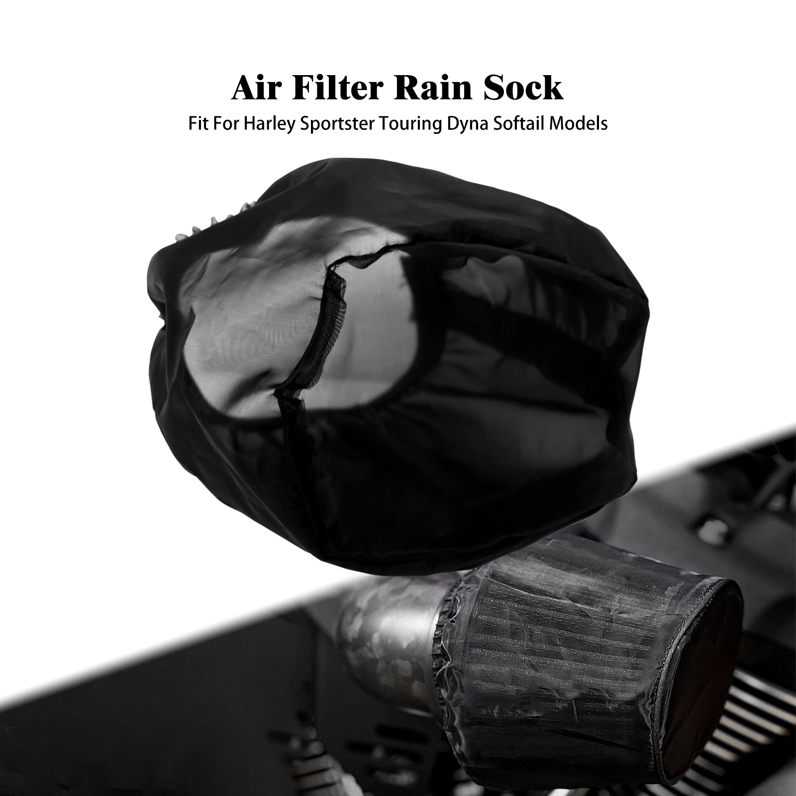 Motorcycle Air Filter Rain Sock Air Cleaner Breathable Waterproof Dustproof Cover For Harley Touring FLHR Sportster Softail Dyna