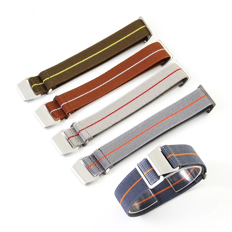 Parachute elastic breathable skin friendly nylon watchbands for Rolex Seiko water ghost Tudor Omega series strap 18 20 22mm