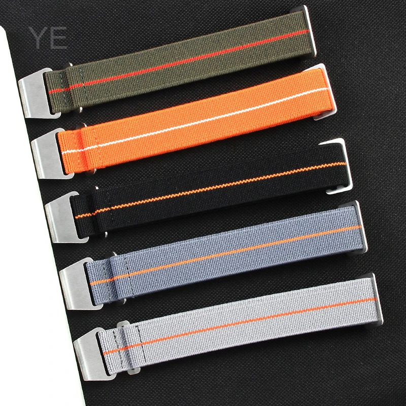 Parachute elastic breathable skin friendly nylon watchbands for Rolex Seiko water ghost Tudor Omega series strap 18 20 22mm