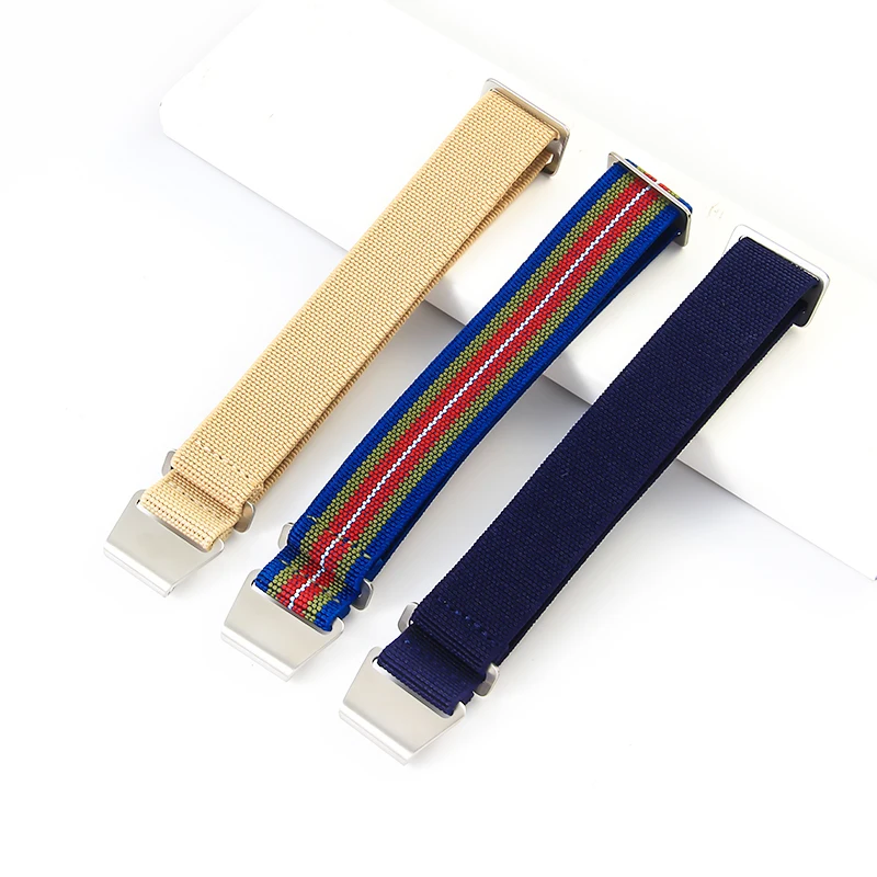 Parachute elastic breathable skin friendly nylon watchbands for Rolex Seiko water ghost Tudor Omega series strap 18 20 22mm