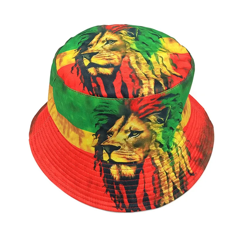 LDSLYJR Four Seasons Polyester Cartoon Print Bucket Hat Fisherman Hat Outdoor Travel Sun Cap For Men And Women 26
