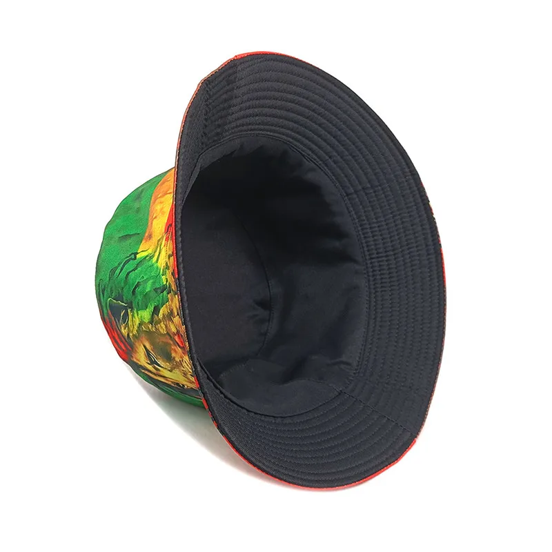 LDSLYJR Four Seasons Polyester Cartoon Print Bucket Hat Fisherman Hat Outdoor Travel Sun Cap For Men And Women 26