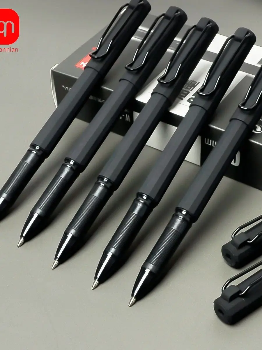 WQN-2/5/10PCS Simple Black Gel Pens, Smooth Writing, Comfortable to Hold, Signature Pens for School and Office Supplies